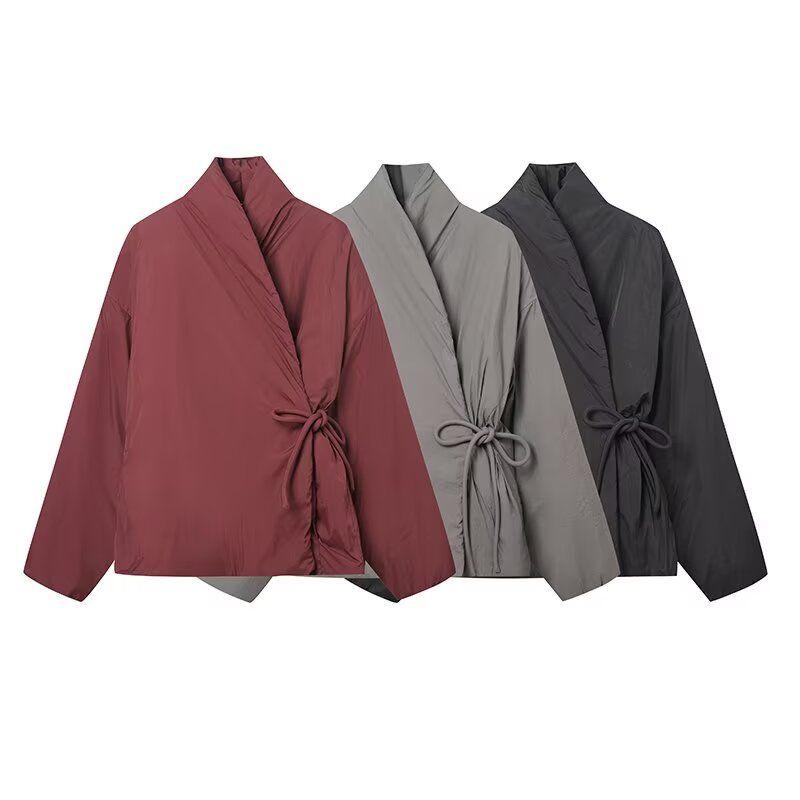 and Winter New Arrivals Women's Clothing Zr European and American Style Fashionable and Simple Three-Color Kimono-Style Long-Sleeved Jacket 0518047