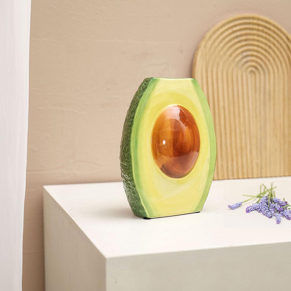 

Creative Ceramic Avocado Vase Ornament for Fruit Display and Hotel Décor
