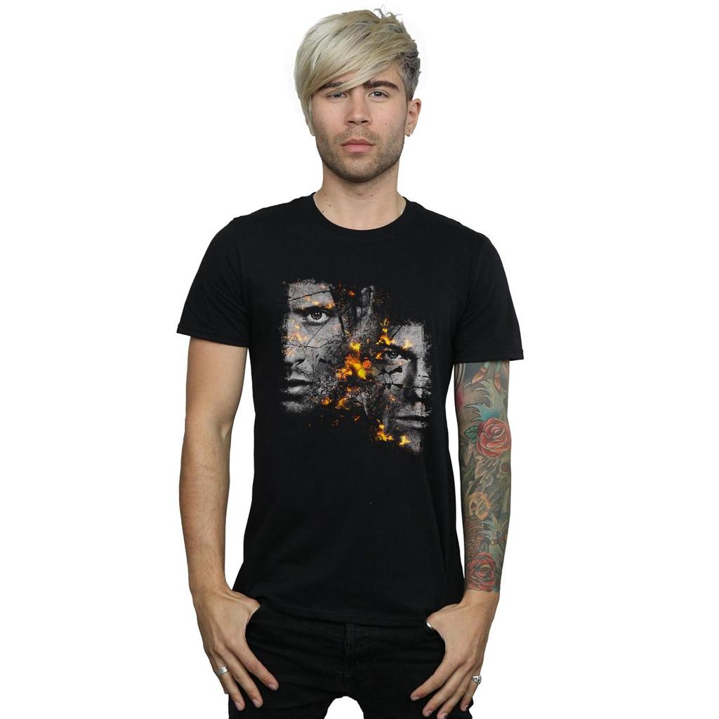 Supernatural Mens Sam And Dean Fire T-Shirt