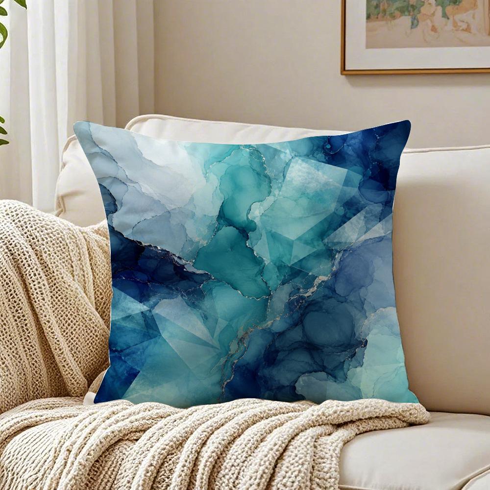 Watercolor Abstract Textures Pillow Case Organic Short Plush Cushion Covers Breathable Washable WrinkleResistant
