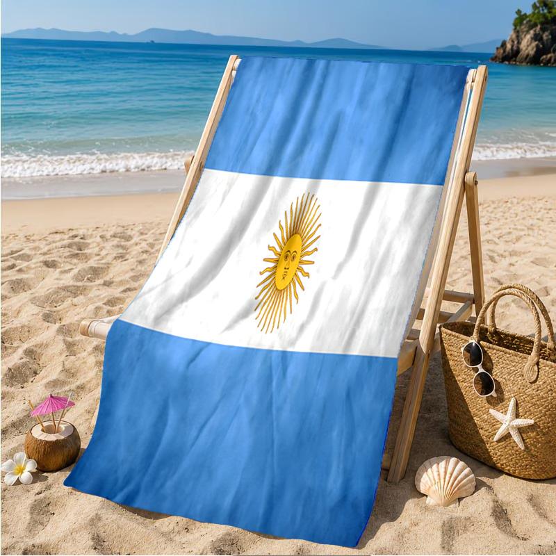 Argentinien Flagge Design Strandtuch Mikrofaser Strandtuch, Leicht und Schnelltrocknend, für Sommerreisen, Schwimmbad-Fan Geburtstagsgeschenk