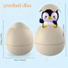 Shower Toys - Cute Duckling & Penguin Egg Toys with Water Spray for Bath Time Fun,Playful Design|Soft Plastic Toy, Shower Gifts