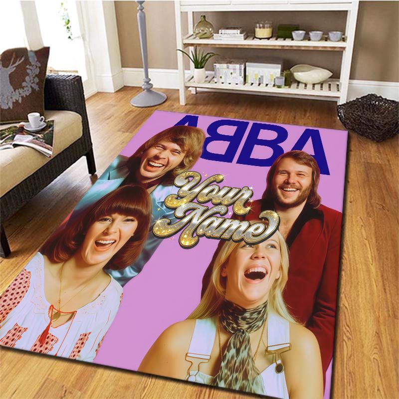 Abba Custom Name Carpet Rug For Living Room Bedroom Home Sofa Decoration Kids Play Nonslip Floor Mat