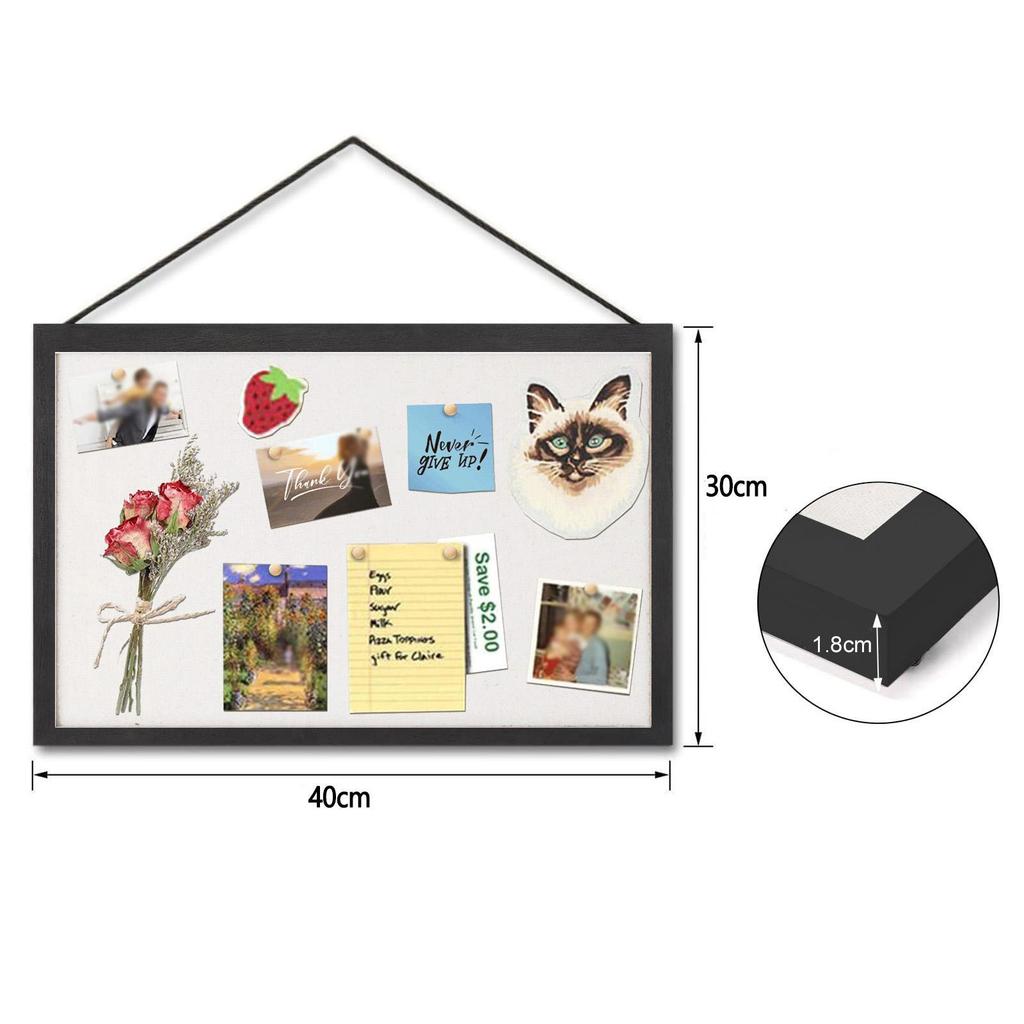 Cork Board Vintage Style Bulletin Board for Kitchen Bedroom Living Room
