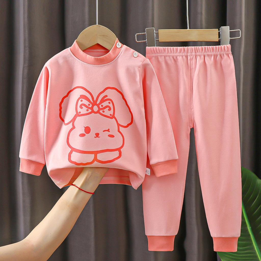 Children's Underwear Sets - Long-sleeved And Long-pants Sets For Boys, Girls' Pure Cotton Pajama Sets In 2-piece Sets