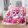 1pc Owl Printing Lightweight Flannel Blanket, Comfortable and Warm Blanket, for Camping Sofa Bed and Couch Office, Gift