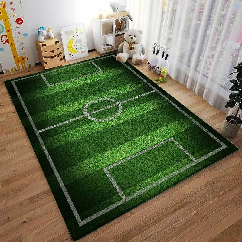 Soccer Field Patterned Carpet for Bedroom or Living Room Decor Suitable for use as an anti-slip for living room bedroom sofas
