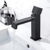 Single Handle Mixer Matte Black Finishing Bathroom Basin Water Faucets Hot and Cold Water Taps Brass Deck Mounted