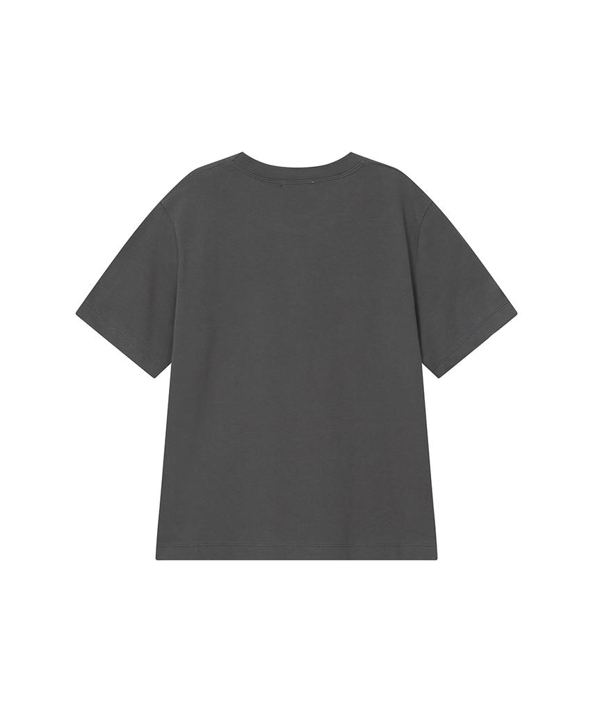 MISEKI SEOUL Chicano Lettering Short Sleeve Charcoal