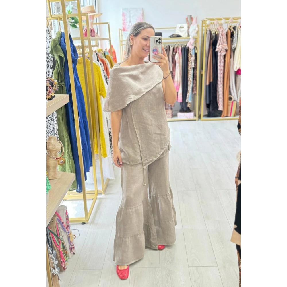 

Fashionable, Casual, Loose Sleeveless Plus-size Suit for Women 5XL абрикосовый