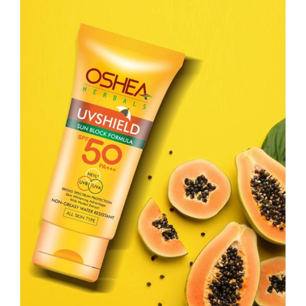 @ Oshea Herbals UVShield SPF 50 PA+++ Sunscreen for Men & Women 60gm UK236 50%OFF