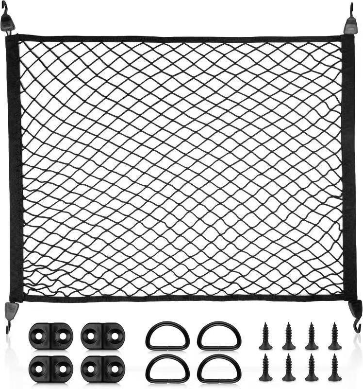 SUV Trunk Storage Net Bag - Car Organizer for Keeping Items Secure in the Trunk.
