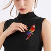 Red Retro Parrot Animal Big Bird Accessories Popular Exaggerated Brooch