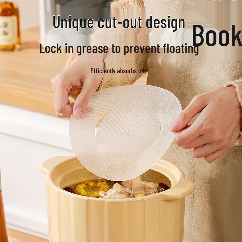 QingQing Mei Oil-Absorbing Paper: Food-Grade, Kitchen & Hot Pot Oil-Control Cloth