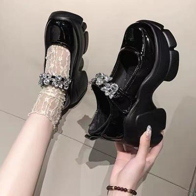 2025 Mary Janes mit dicker Sohle Damen Herbst Neues Design Punk Lolita Schuhe Damen Vielseitige Slipper Casual
