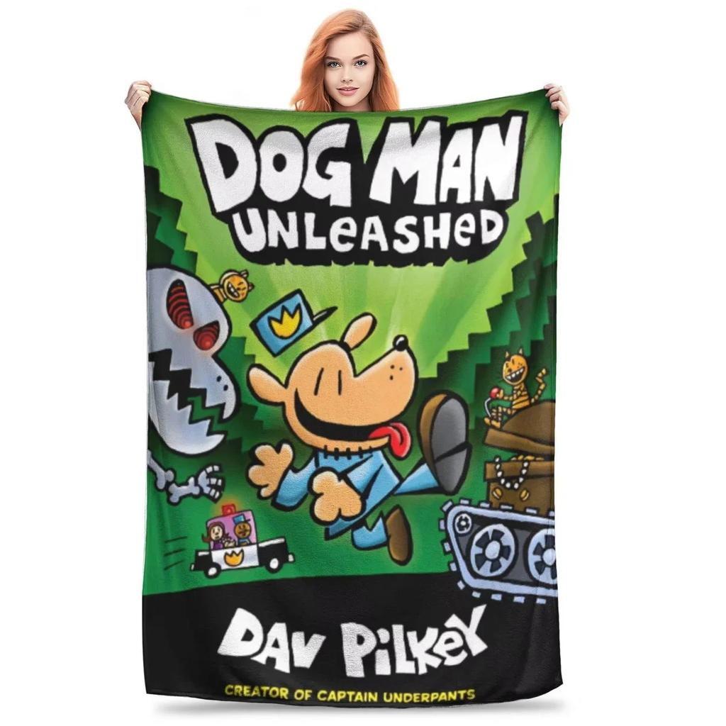 Dogman Collage Cool Manga Comic Flannel Throw Blankets Dog Blanket for Bed Couch Lightweight Bedding Throws