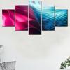 5 Pieces Canvas Wall Arts Poster Painting Abstract Pink Light Futuristic Wallpaper Interior Home Decor Picture Printing Artwork