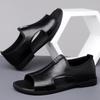 Sandals for Men Hollow Out Casual Shoes Soft Sole Comfort Beach Shoes for Men New Leather Flat Sandal Designer Sandalias