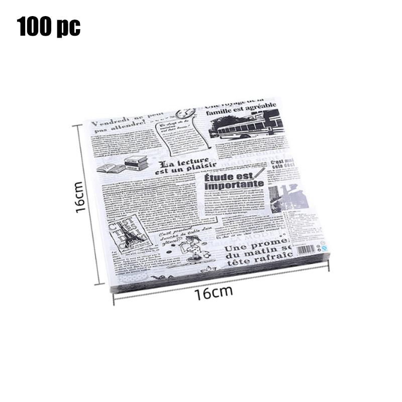 

100 штук впитывающей бумаги для сэндвичей, гамбургеров, картофеля фри, обертки для жареной пищи, коврики для тарелок, вощеная бумага и бумага для выпечки