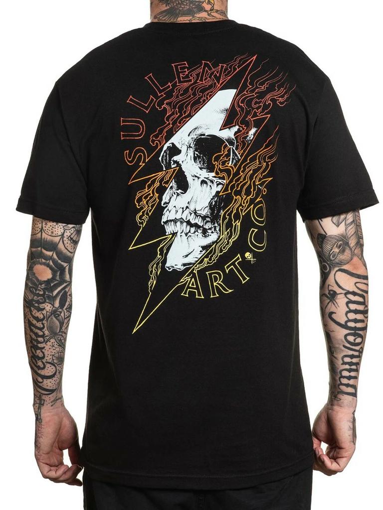 Sullen Men's Tempest Short Sleeve T-shirt Tattoo Style Skull Logo Tee