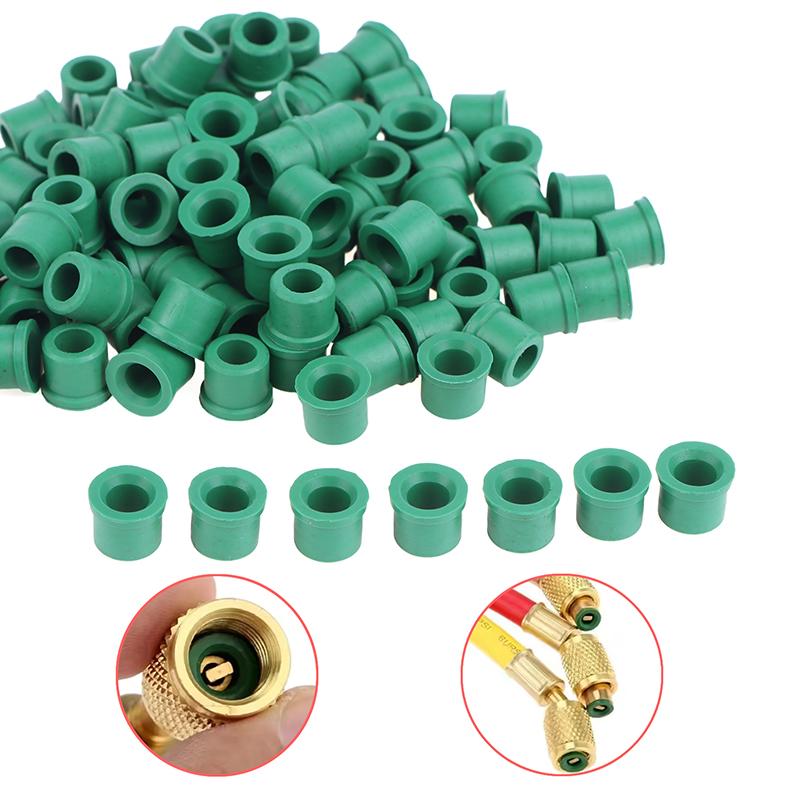 50/100Pcs Rubber Gasket Fit For R410A/R134A 1/4" Quick Coupler Charging Gaskets Hvac Hose Manifold Sealing O-Ring Repair Kit