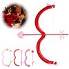 Foam Archery Prop for Kids Adults Cupid Bow And Arrow Costume Accessory, Valentine's Day Mini Wedding Photo Booth Props Set with Heart Halloween
