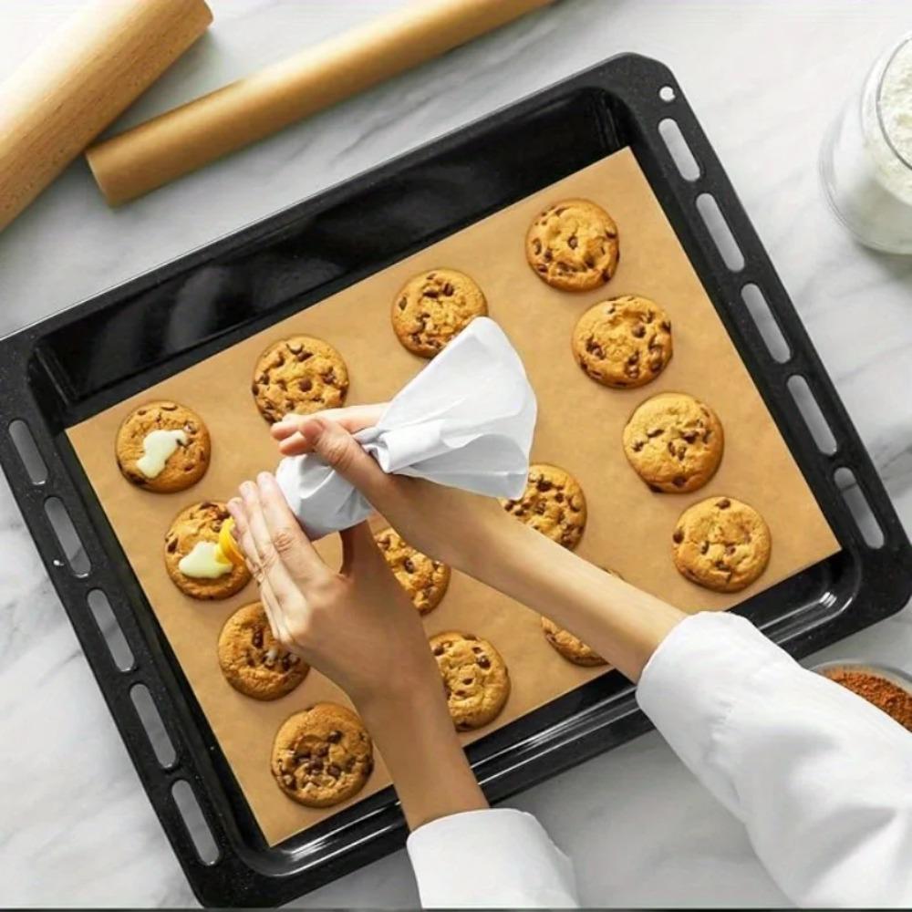 50Pcs Unbleached Baking Parchment Paper Sheets for Air Fryer Oven Grill Non Stick Cake Bread Cookies Pizza Roasting Healthy