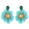 Large Hanging Lace Flower Earrings Women 2023 Trend Hanging Luxury Design Lace Cotton Petals Fairy Elegant Jewelry Accessories