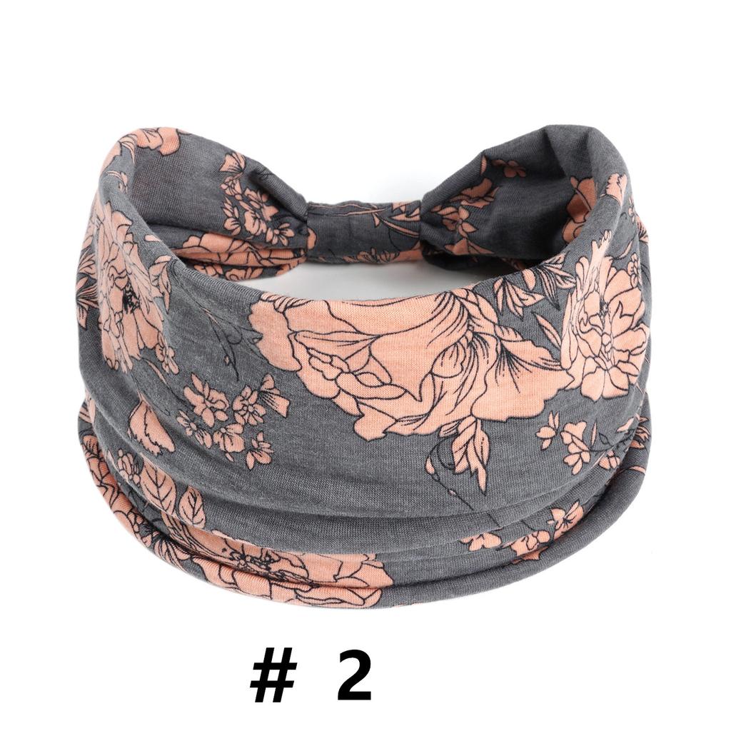 Tiaras Boho para Mulheres Algodão Tiara Larga Elástica Faixa de Cabelo Antiderrapante Treino Yoga Corrida Turbante Envoltório de Cabeça Acessórios de Cabelo