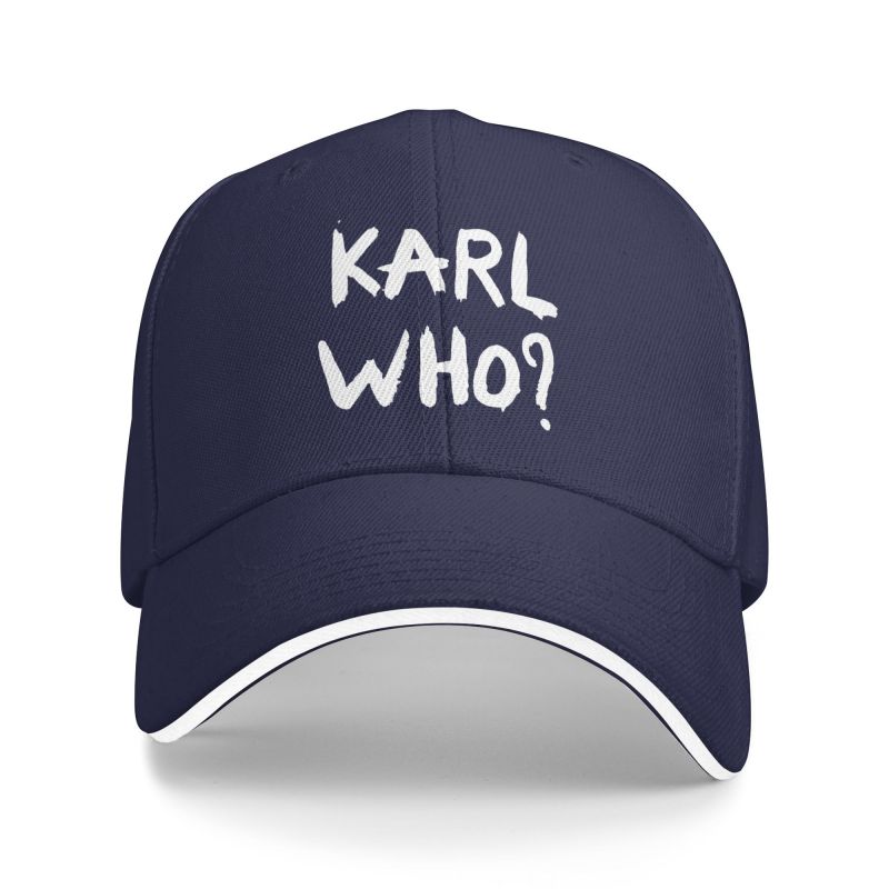 Karl Who Print Sandwich Baseball Cap Men Adjustable Bucket Cap Summer Breathable Sun Protection Hat Women Snapback Hat Golf Hats