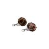 Car Accessories Pendant Heart Round Ball Leopard Plush Fur Ball Key Chains Key Ring Plush Keychain