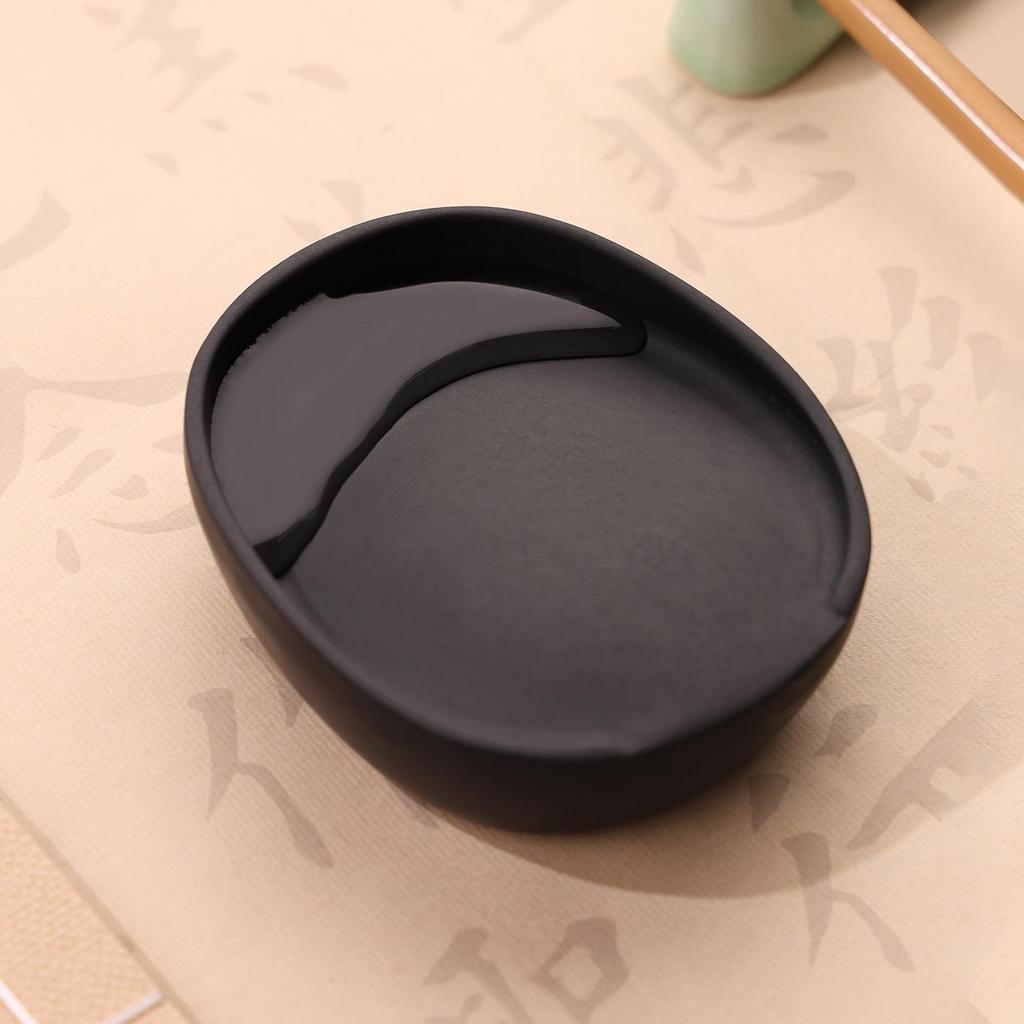 Horseshoe Inkstone: Premium No-Dry Ink Well for Calligraphy Beginners.