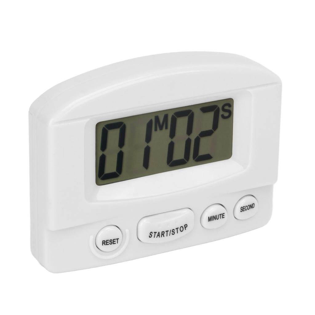 Kitchen Timer Loud Volume Time Up and Count Down Magnetic Design Multifunctional Digital Clock Timer White