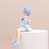 Anime Rem/Ram Figure Sitting pose  Instant Noodles Press Action Figure Swimsuit Model Desktop Ornaments Collection toy Gifts