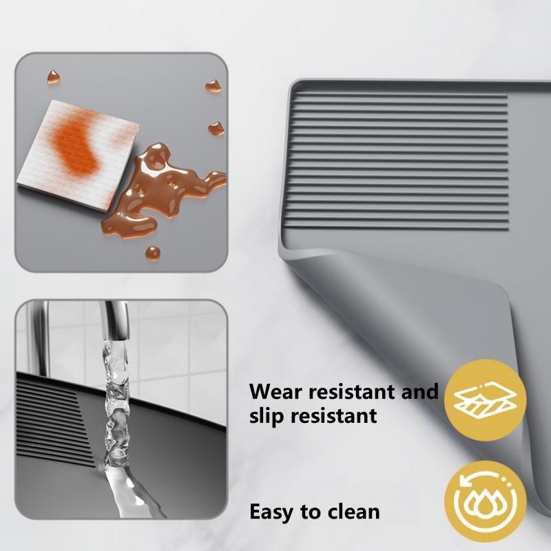 Antiskid Coffee Machine Silicone Mat Bar Fruits Vegetables Drain Pad Coffee Powder Pad Dining Table Insulation Protection Pad