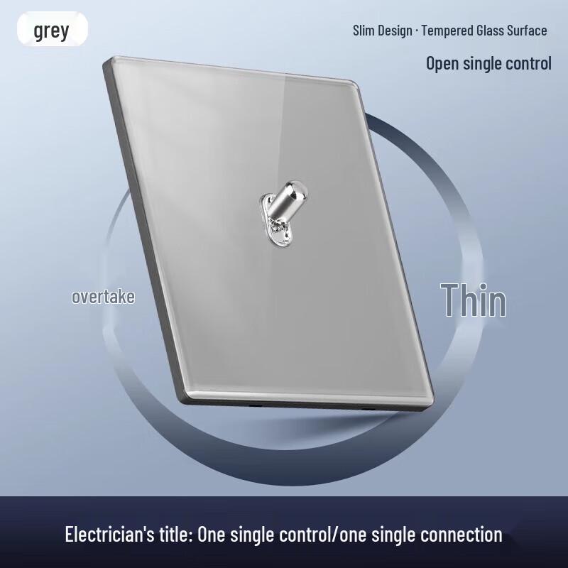 Modern Luxury Tempered Glass Toggle Switch Panel