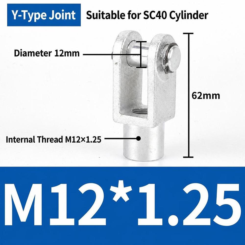 1Pcs M6 M8 M12 M16 M20 Threaded Pneumatic Cylinder Clevis for Cylinder Rod Connecting