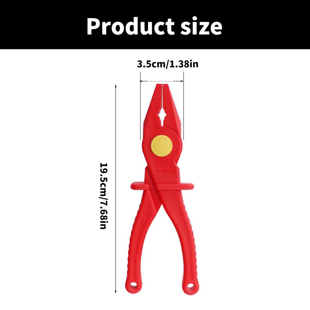 Multifunctional Insulated Plastic Cutting Pliers for Instrument Installation & Circuit Repair Professional Household Use