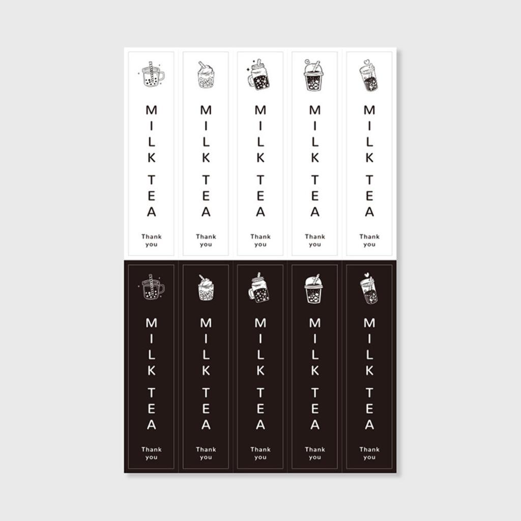Self-adhesive Disposable Seal Label Thank You for Your Support Milk Tea Sticker Coffee Cup Decors