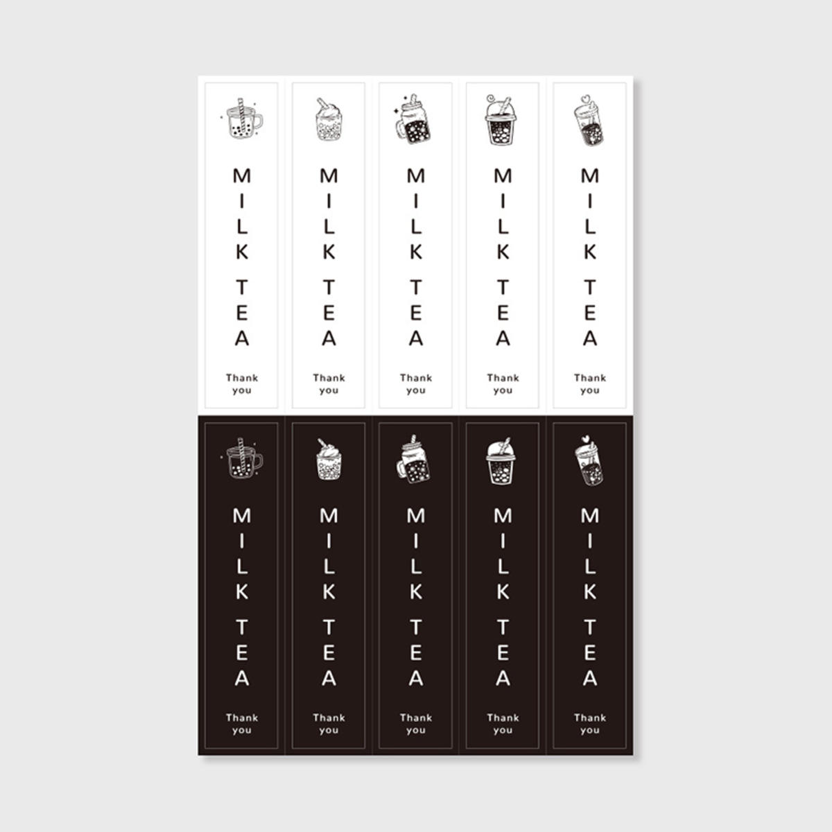 

Self-adhesive Disposable Seal Label Thank You for Your Support Milk Tea Sticker Coffee Cup Decors one size