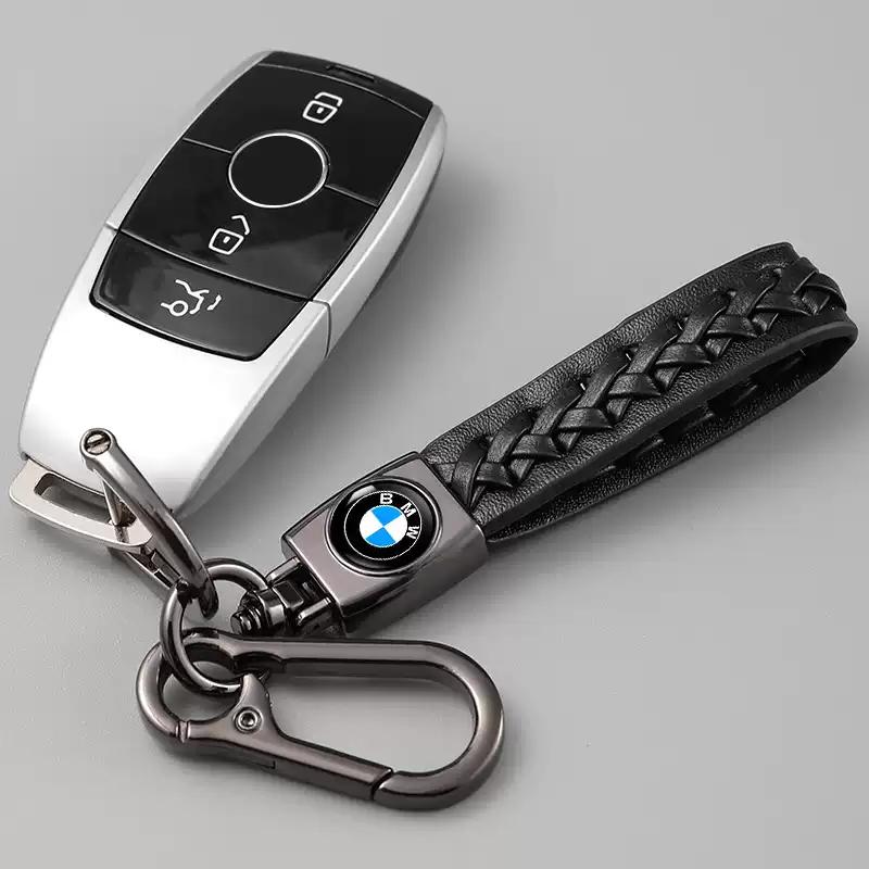 For BMW 1 2 3 4 5 6 7 Series X1 X3 X4 X5 X6 X7 87 F20 E36 E46 E90 E39 F10 F16 Car Leather Braid Keychain Decoration Accessories