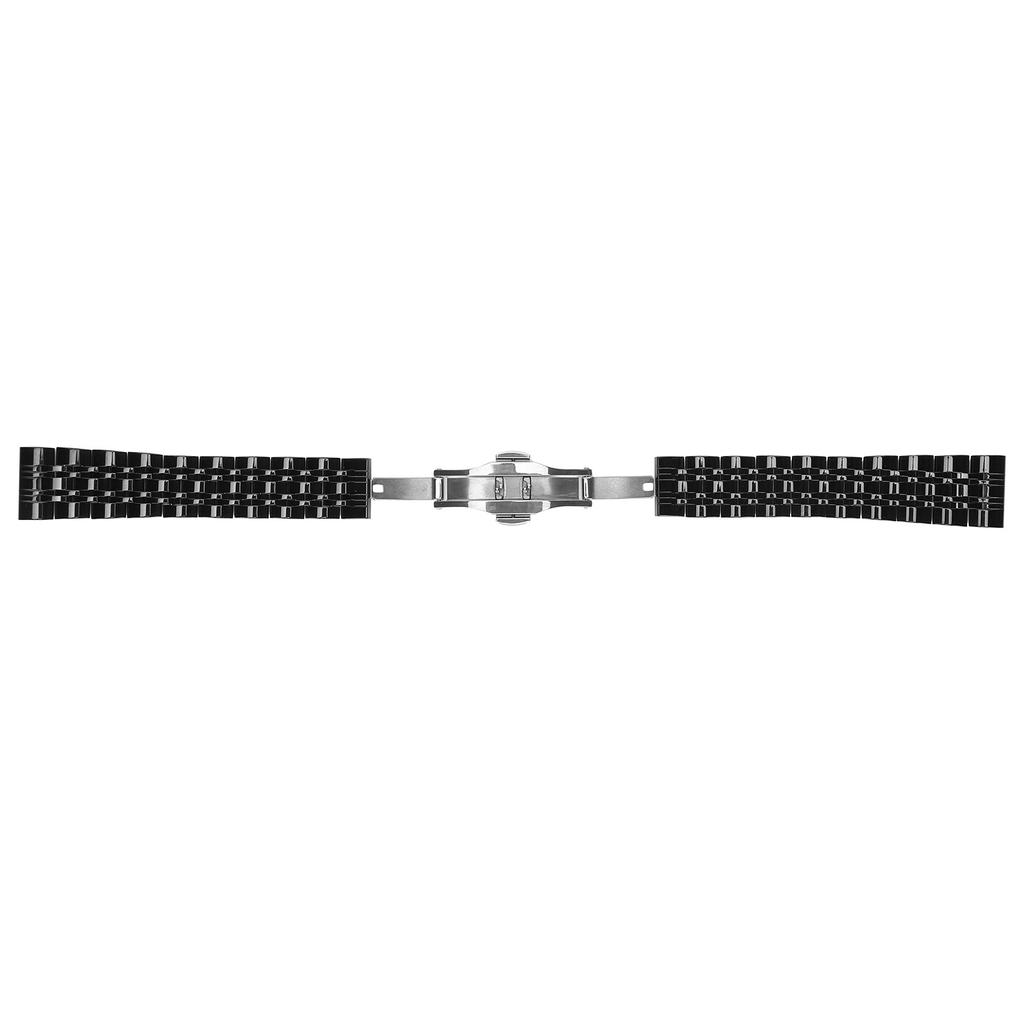 Watch Strap Black Professional Flat Watch Bracelet Strap Replacement Watch Band Accessory18mm 0.71in