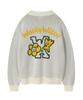 Wacky Willy Kiki & Lily Patch V-Neck Cardigan Cream