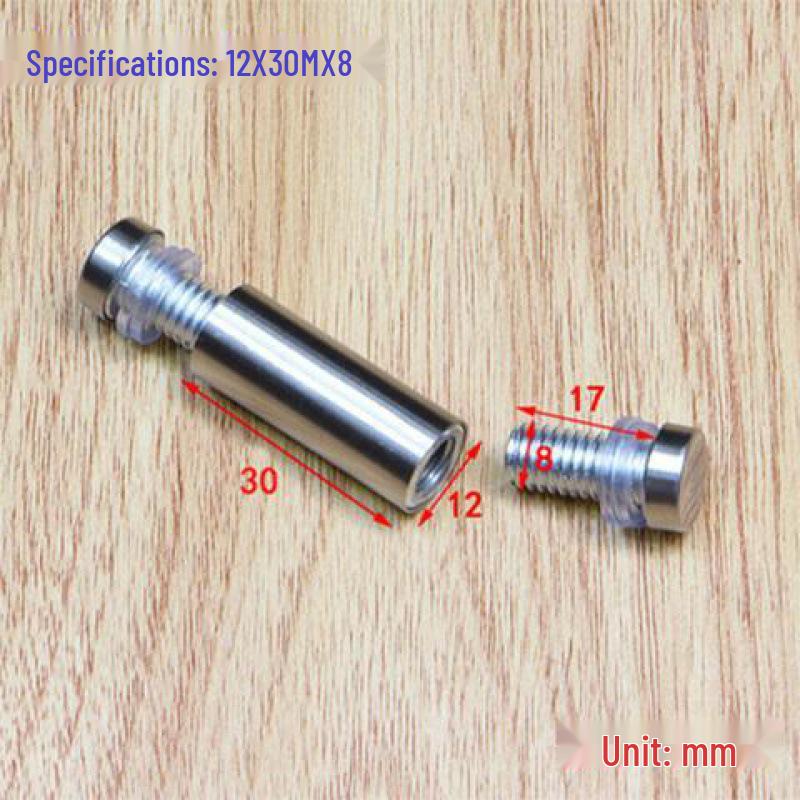 Stainless Steel Double-Head Advertising Glass & Acrylic Support Screws