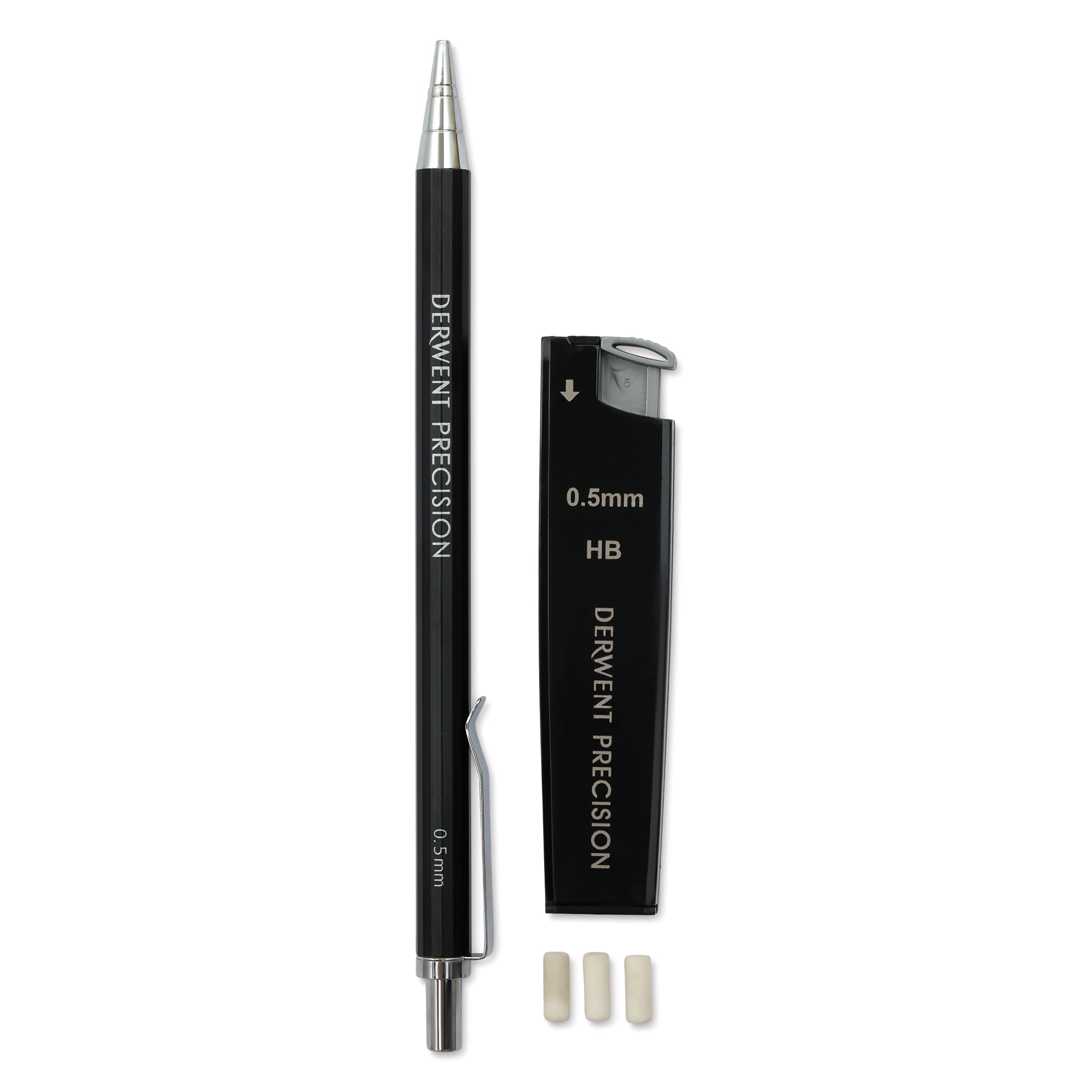 

Derwent Fine Drawing Mechanical HB Lead 2302428 Pencil, 0.5mm Set, чёрный