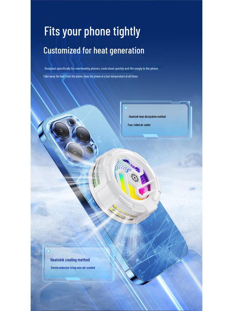 TL23 Magnetic Ice-Cooling Mobile Radiator for Gaming and Streaming