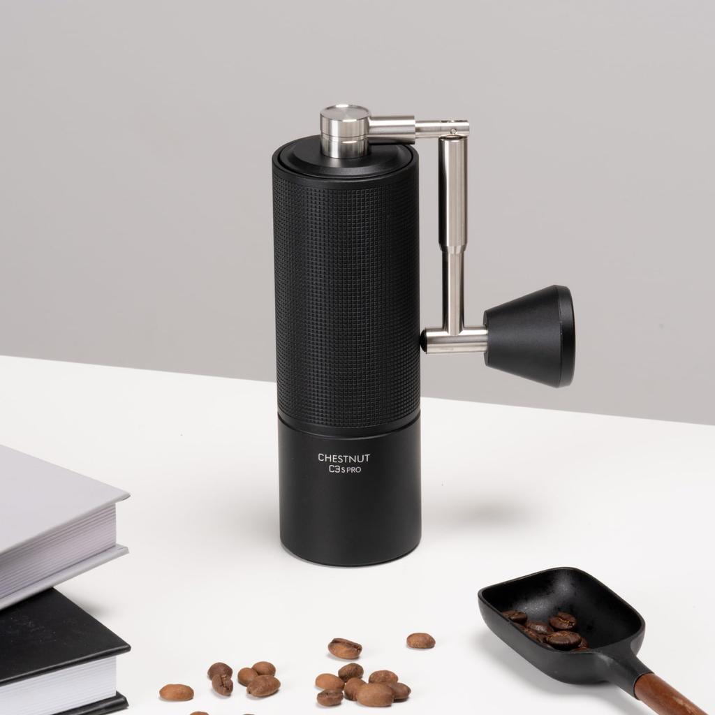 TIMEMORE C3S Pro Manual Coffee Grinder with CNC Stainless Steel Conical Burrs, 25g Capacity, Internal Adjustable Settings, and Double Bearing