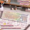 Qianxingzhe MT98 Strawberry Cat 3-Mode Mechanical Keyboard