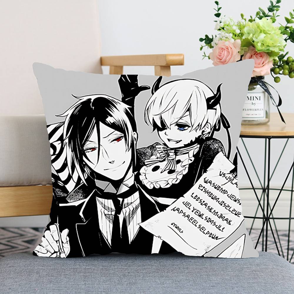 Amine BBlack Butler Throw Pillow Covers Pattern Cushion Cover Suitable For Sofa Bedroom Car Pillow Cover