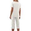 Women's Printed Two Piece Short Sleeve Pajama Set with Pants for Casual Sleepwear